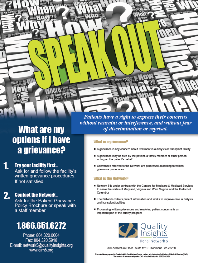 Speak Out Grievance Poster